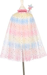 Souza costum pentru copii – pelerină unicorn cu bentiță și baghetă (5–7 ani)