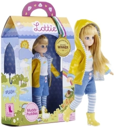 Păpușa LOTTIE Muddy Puddles pentru ploaie