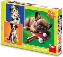 Puzzle Sportivi canini 3×55 piese