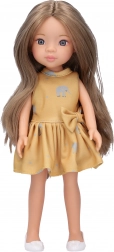Păpușă în rochie galbenă