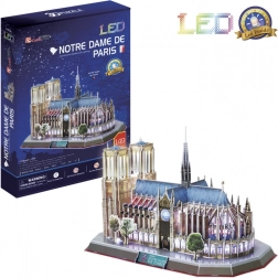 Puzzle 3D iluminat Catedrala Notre-Dame 149 piese