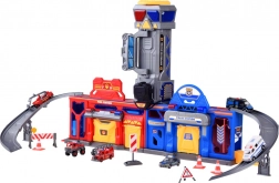 Mega Garaj 2în1 Poliție și Pompieri cu Lift