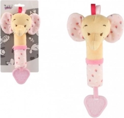 Elefant de pluș cu sunet 17 cm – roz