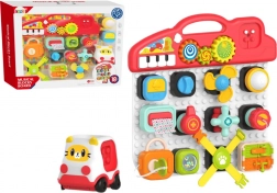 Tablă senzomotorie interactivă cu pian pentru copii