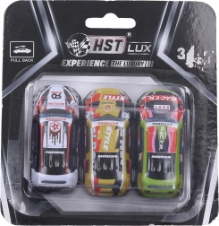 Mașinuță metalică cu mecanism pull-back – set 3 bucăți