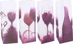 Pungă cadou pentru sticlă M 36 × 12,5 × 8,5 cm pentru tot anul