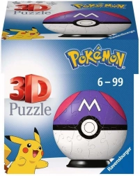 Puzzle 3D Pokémon Master Ball de la Ravensburger - 54 piese