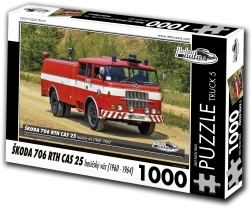Puzzle Retro-auta Škoda 706 RTH CAS 25 vehicul de pompieri 1000 piese