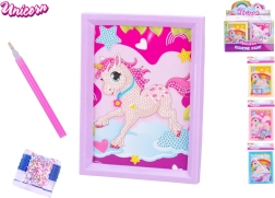 Set pentru lipit pietricele colorate Unicorn în ramă