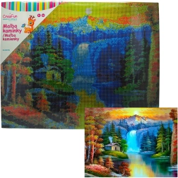Pictură cu diamante Cascadă 40 × 50 cm