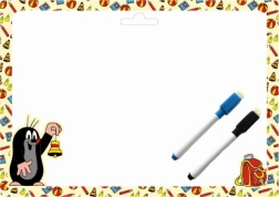 Tablă A4 Dublă Față cu Markere - Cârtița