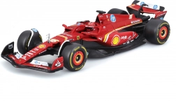 model metalic bburago 1:43 ferrari sf-24 charles leclerc cu figurină șofer în cutie cadou