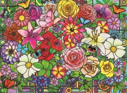 Puzzle Ravensburger Lumea florilor Tiffany XXL 100 piese