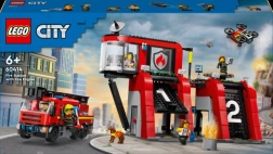 Stație de pompieri LEGO City cu autospecială de pompieri