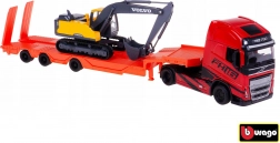 bburago camion volvo fh16 globetrotter cu excavator volvo ec220e 1:43