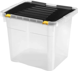 Cutie de depozitare din plastic cu capac HEIDRUN One 36 l