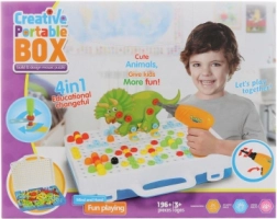 Set de construcție cu șuruburi cu bormașină și geantă, 188 piese