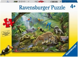 Puzzle Ravensburger Animalele pădurii tropicale 60 piese