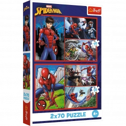 Puzzle 2x70 - Poveștile Păianjenului Disney Marvel Spiderman
