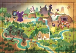 Puzzle Story Maps: Alba ca Zăpada 1000 de piese