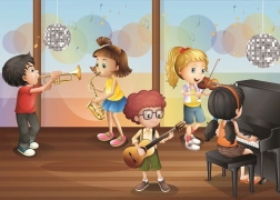 Puzzle orchestra pentru copii, 100 piese