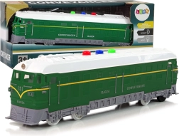 Tren cu tracțiune prin frecare 1:32 Verde cu sunete și lumini