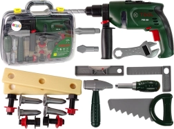 Set distractiv de unelte pentru copii cu bormașină pe baterii și ciocan