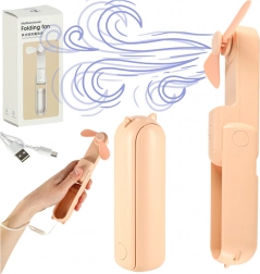 Mini ventilator de masă pliabil USB roz
