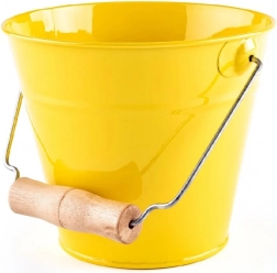 Woody găleată de grădină galbenă din metal