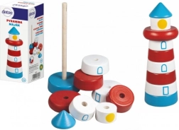 Piramidă din lemn stivuibilă tip far DETOA