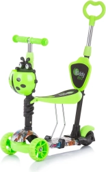 Trotinetă cu tijă de ghidare Kiddy Evo 3‑în‑1 – Verde