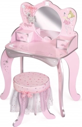 Măsuță de toaletă din lemn cu scaunel Magic Maria