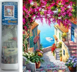 Pictură cu diamante Scări deasupra mării 30 × 40 cm