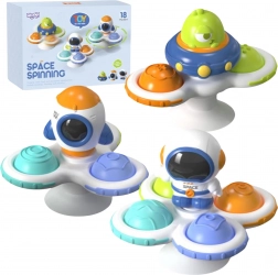 woopie baby spinner pop-it cosmic – jucărie senzorială, 3 bucăți interschimbabile