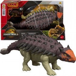 Jurassic World Rebirth figurină Ankylosaurus 24 cm cu sunete