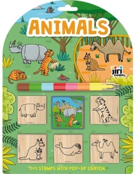 Set de ștampile Animale cu creion cerat