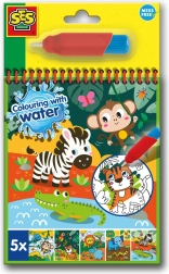 Pictură cu apă – cărți de colorat safari pentru copii