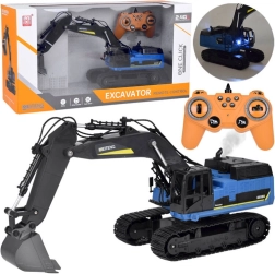 Excavator pe șenile RC cu efect de fum, sunete și lumini LED 2,4 GHz