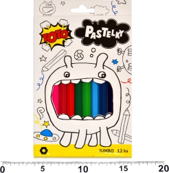 Creioane colorate Jumbo hexagonale 12 buc