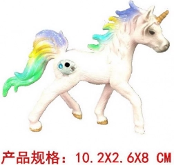 Figurină unicorn colorată 10 cm