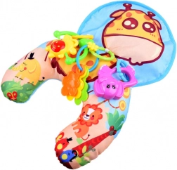 Perinuță de stabilizare pentru bebeluși cu jucării zornăitoare și salteluță foșnitoare – Girafă