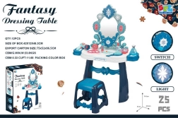 Măsuță de toaletă interactivă pentru copii, cu iluminare și accesorii