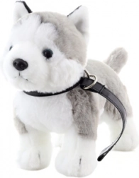 husky de pluș cu lesă 25 cm eco-friendly