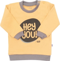 Tricou pentru copii New Baby With Love muștar