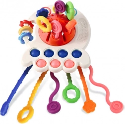 Jucărie senzorială colorată - inel de dentiție