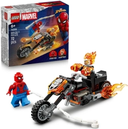 Spider‑Man vs. Ghost Rider pe motocicletă – set de construcție de acțiune LEGO Marvel