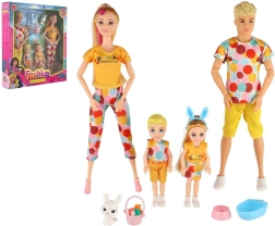 Set de păpuși – familie cu accesorii