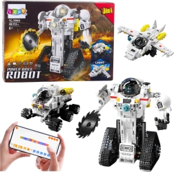 Set de construcție 3‑în‑1: robot, rover spațial și avion cu telecomandă, 408 piese