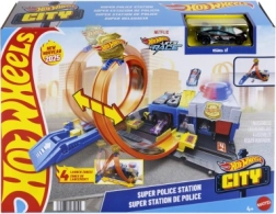 Hot Wheels City super stație de poliție cu buclă