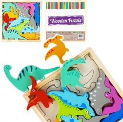 puzzle dinozauri – puzzle din lemn pentru copii